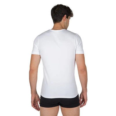 RAGNO | T-shirt uomo a mezza manica paricollo in cotone