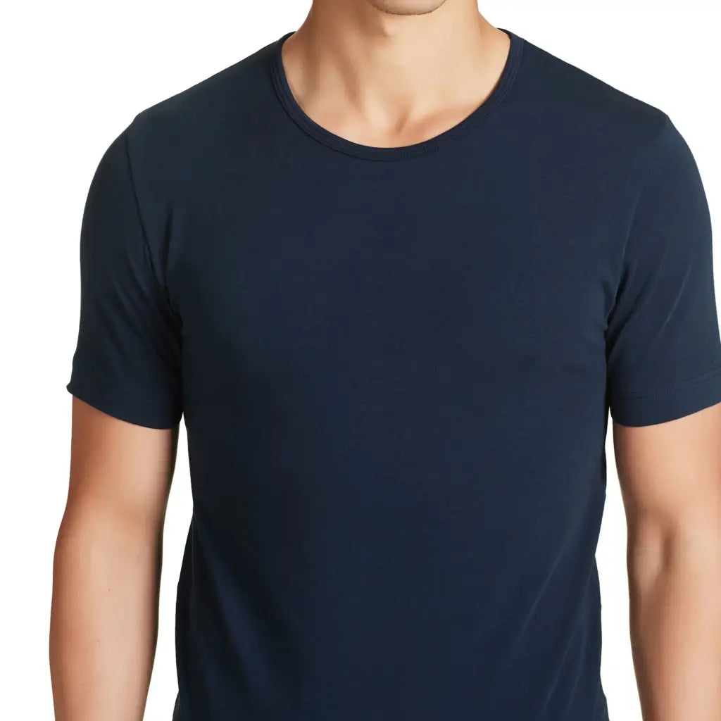 RAGNO | T-shirt uomo a mezza manica paricollo in cotone