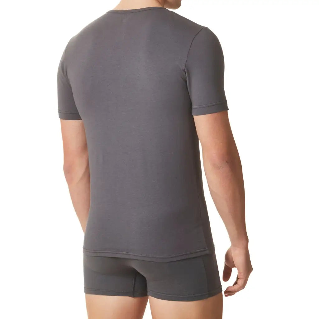 RAGNO | T-shirt uomo a mezza manica paricollo in cotone