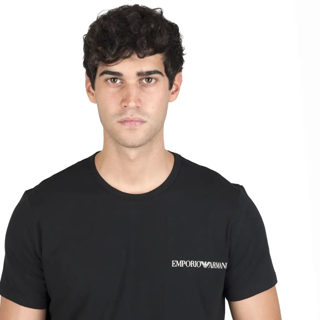 EMPORIO ARMANI | T-shirt uomo a mezza manica paricollo in