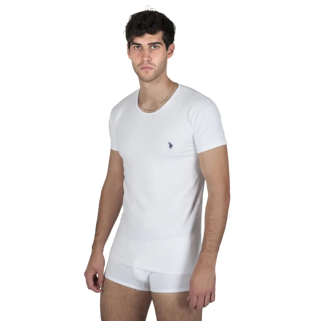 U.S. POLO ASSN. | T-shirt uomo a mezza manica paricollo