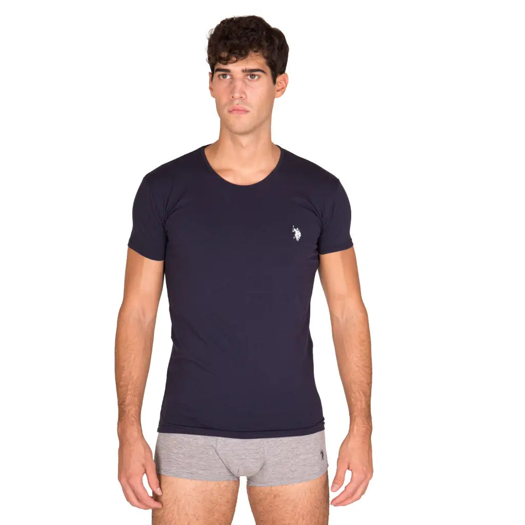 U.S. POLO ASSN. | T-shirt uomo a mezza manica paricollo