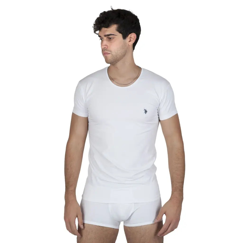 U.S. POLO ASSN. | T-shirt uomo a mezza manica paricollo