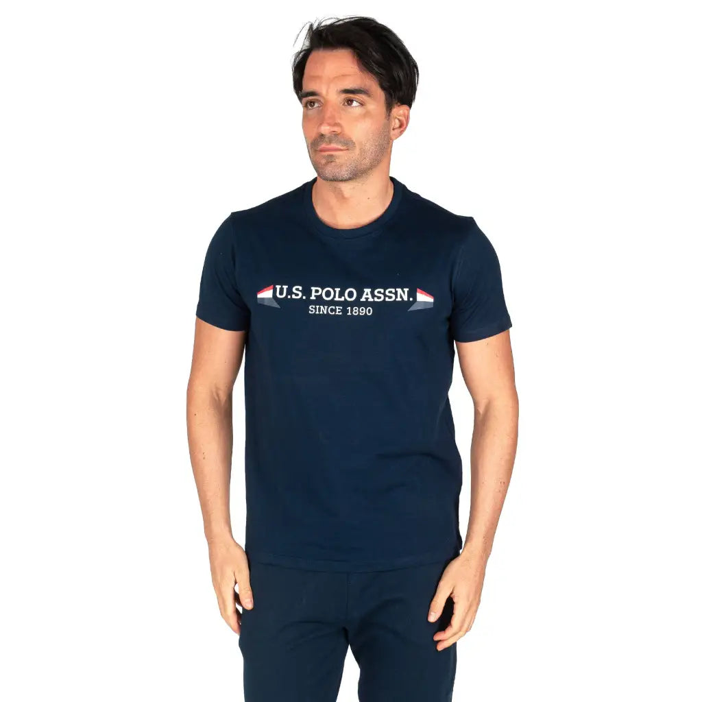 U.S. POLO ASSN. | T-shirt uomo a mezza manica paricollo