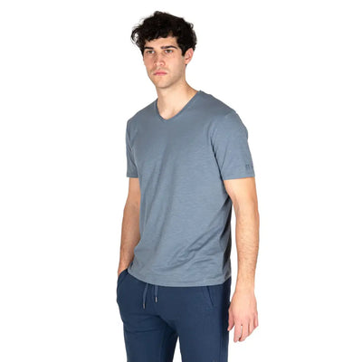 GRABS | T - shirt uomo a mezza manica paricollo a taglio