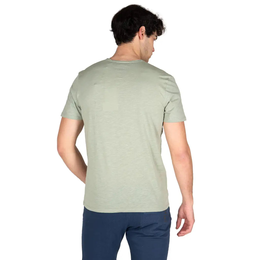 Grabs t shirt uomo a mezza manica paricollo a taglio vivo in cotone biologico fiammato grabs Mariotti Lab Digital Store