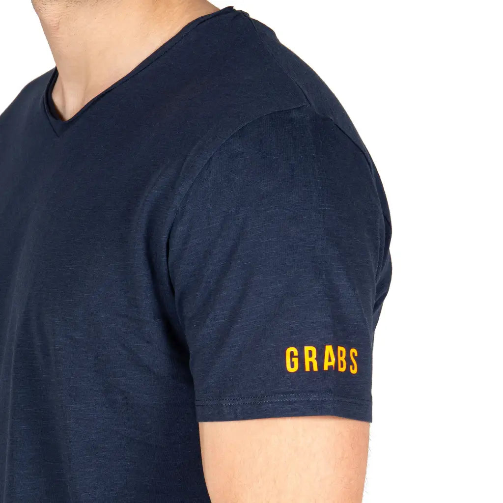 GRABS | T-shirt uomo a mezza manica paricollo a taglio vivo