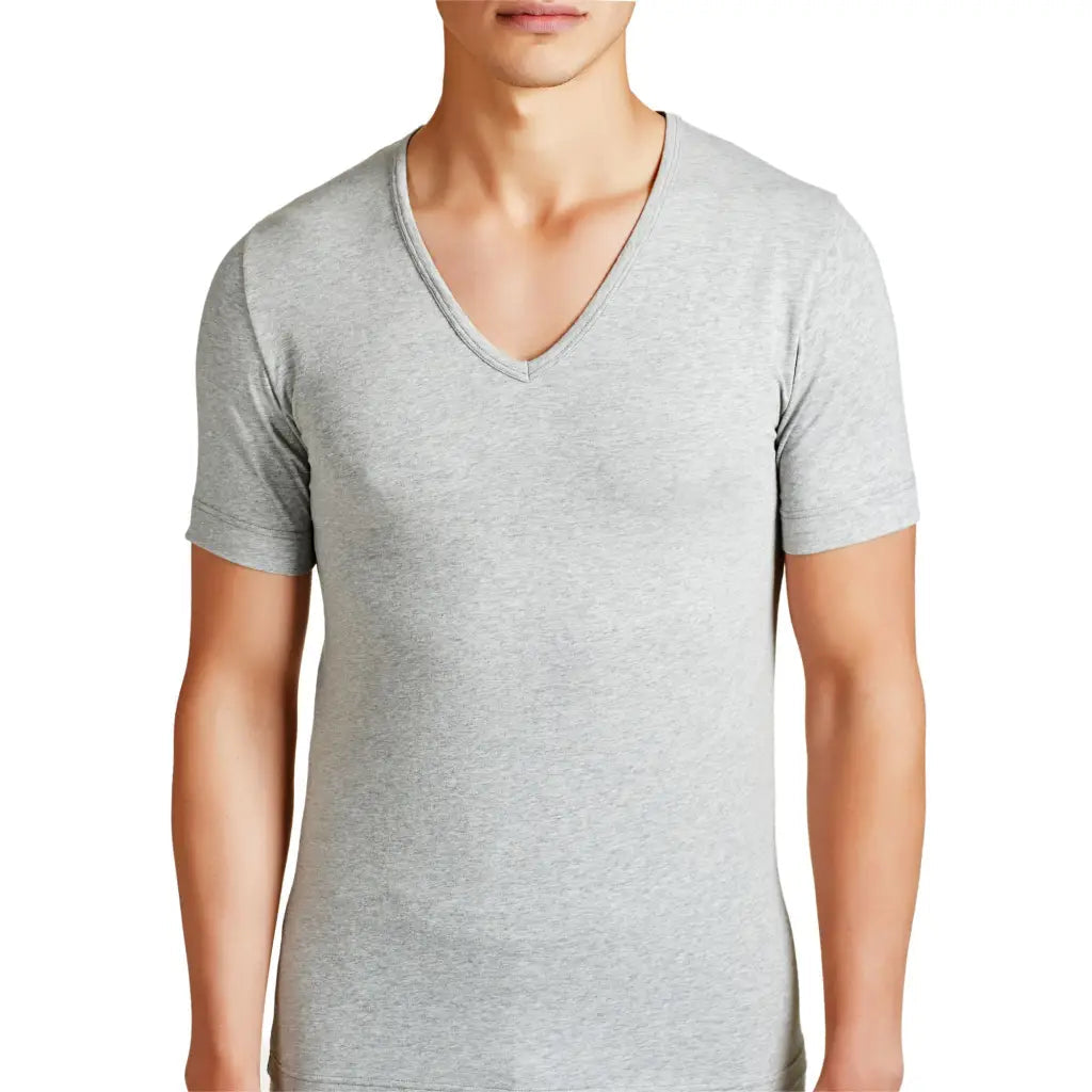 RAGNO | T-shirt uomo a mezza manica scollo a V in cotone