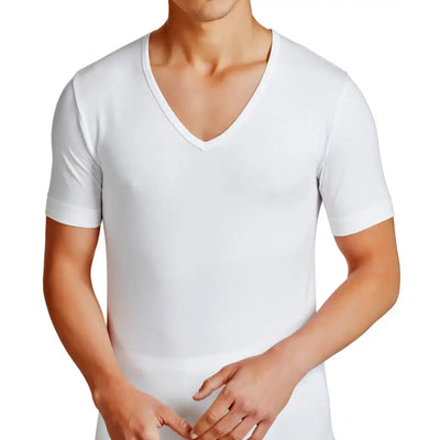 RAGNO | T-shirt uomo a mezza manica scollo a V in cotone