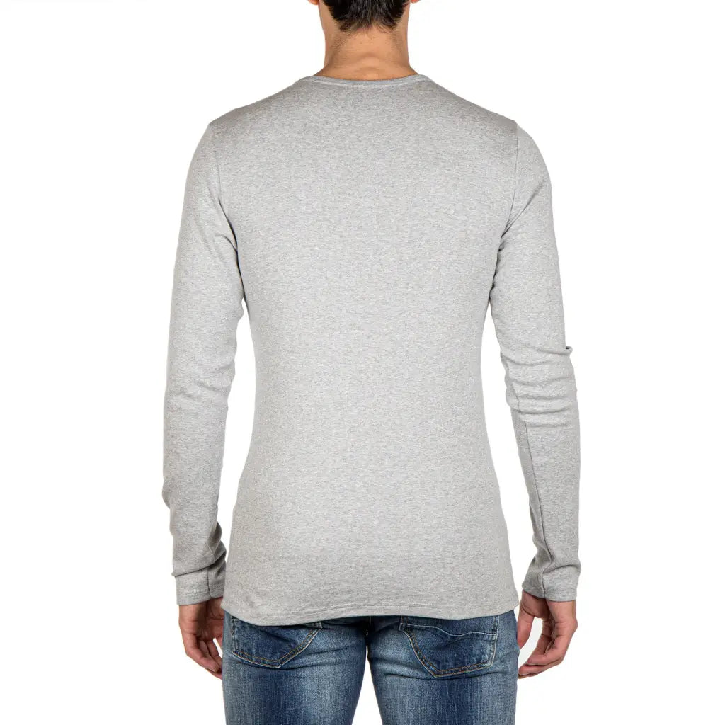 RAGNO | T-shirt uomo a paricollo a manica lunga in caldo