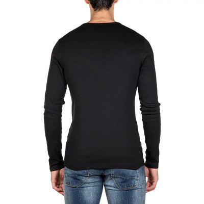 RAGNO | T-shirt uomo a paricollo a manica lunga in caldo