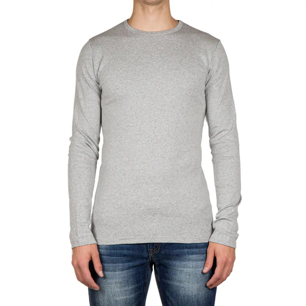 RAGNO | T-shirt uomo a paricollo a manica lunga in caldo