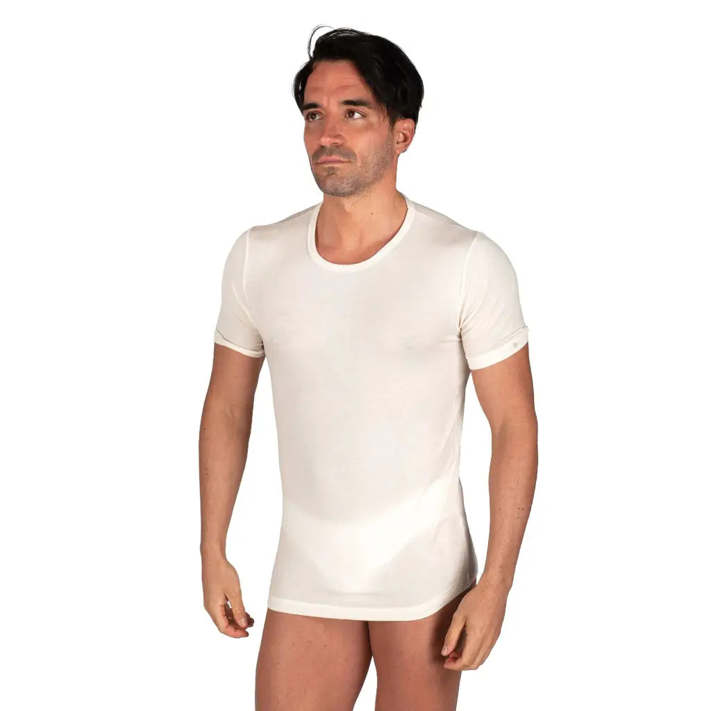 MARIOTTI LAB | T-shirt uomo a paricollo a mezza manica
