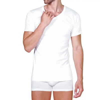 MARIOTTI LAB | T-Shirt uomo con scollo a V a mezza manica