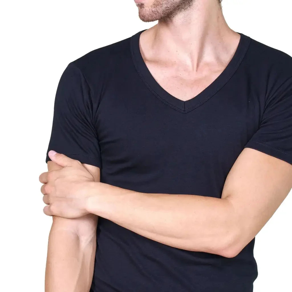 MARIOTTI LAB | T-Shirt uomo con scollo a V a mezza manica
