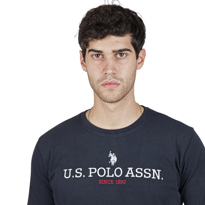 U.S. POLO ASSN. | T-shirt uomo paricollo a manica lunga in
