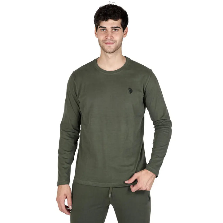 Caldo Cotone Maglia Cotone Lunga Caldo Cotone Marche Uomo Maglie T