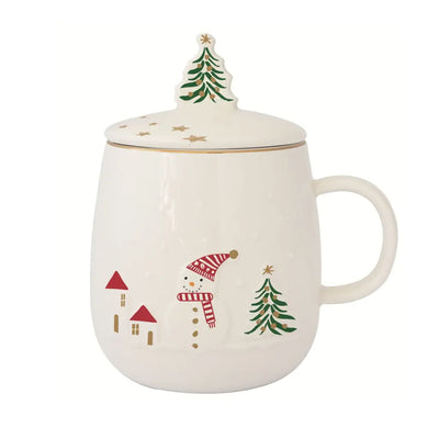 EASY LIFE | Tazza in porcellana 450 ml con coperchio