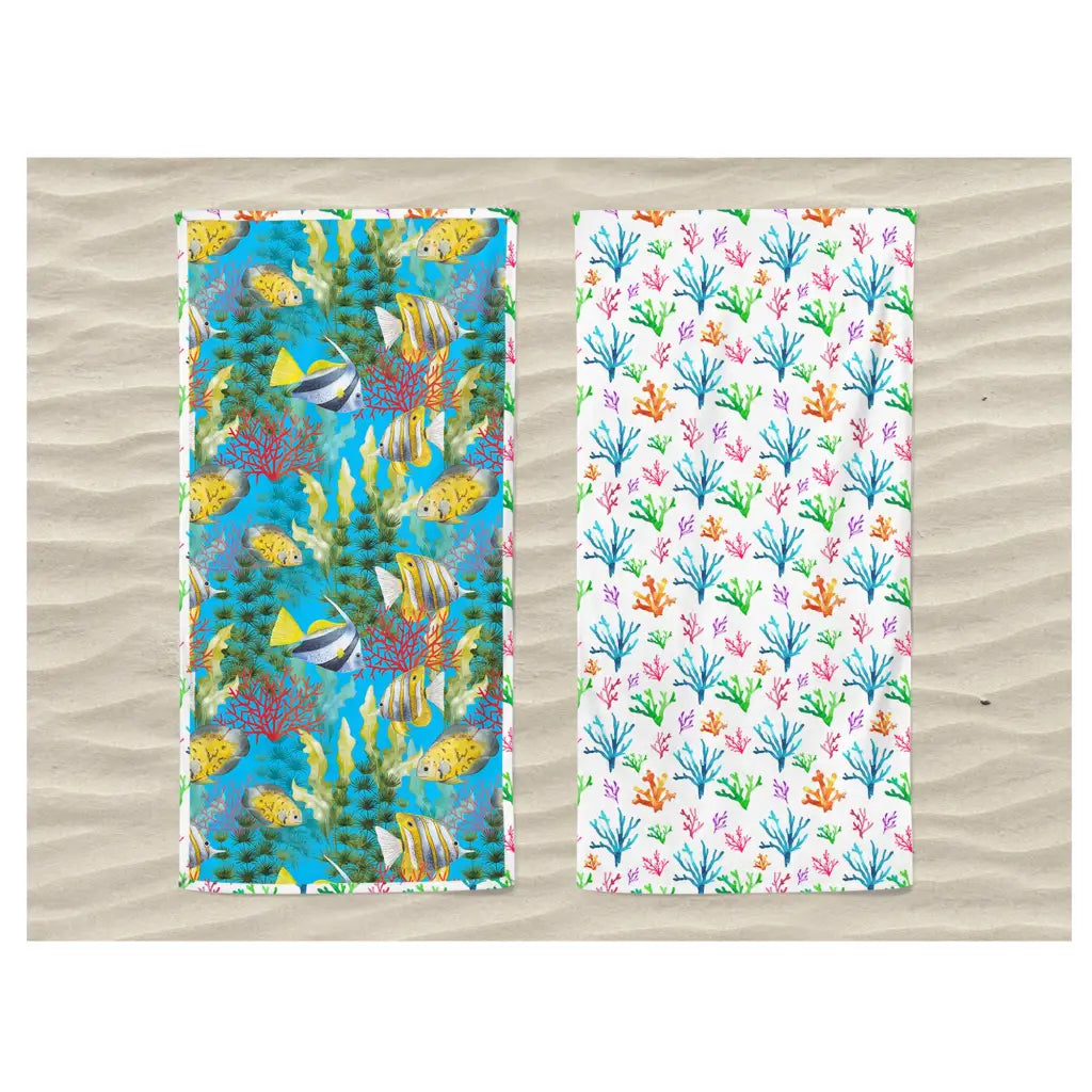 DAUNEX | Telo mare in microfibra Mare Blu in fantasia