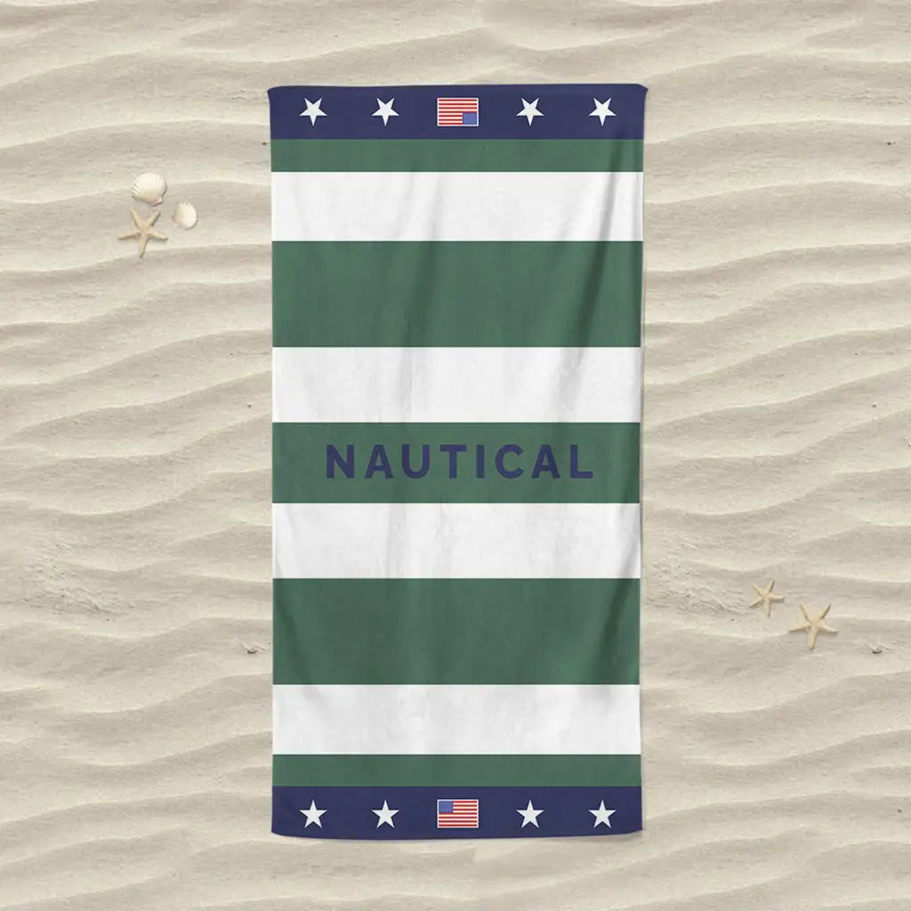 DAUNEX | Telo mare unisex in spugna jacquard Captain