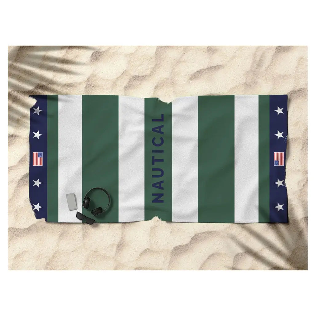 DAUNEX | Telo mare unisex in spugna jacquard Captain
