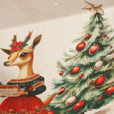 TAG HOUSE | Tovaglia in fantasia Christmas in puro cotone