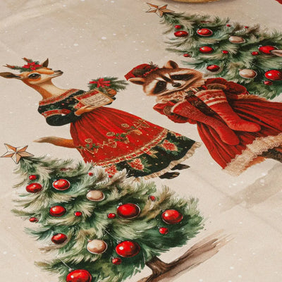 TAG HOUSE | Tovaglia in fantasia Christmas in puro cotone