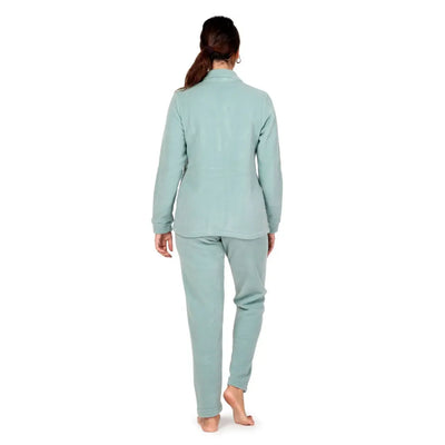 B&B | Tuta donna con zip a manica lunga in Pile tinta unita