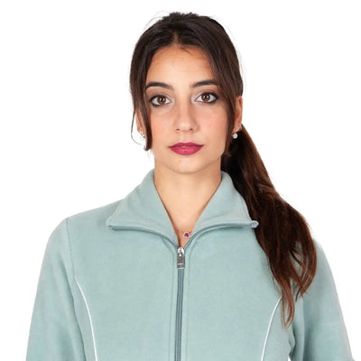 B&B | Tuta donna con zip a manica lunga in Pile tinta unita