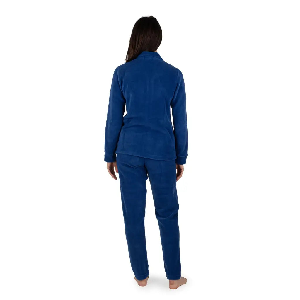 B&B | Tuta donna con zip a manica lunga in Pile tinta unita