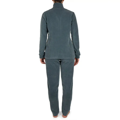 B&B | Tuta donna con zip a manica lunga in Pile tinta unita