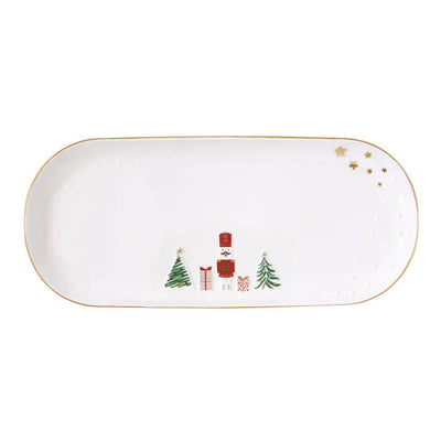 EASY LIFE | Vassoio il porcellana con decori in rilievo Let