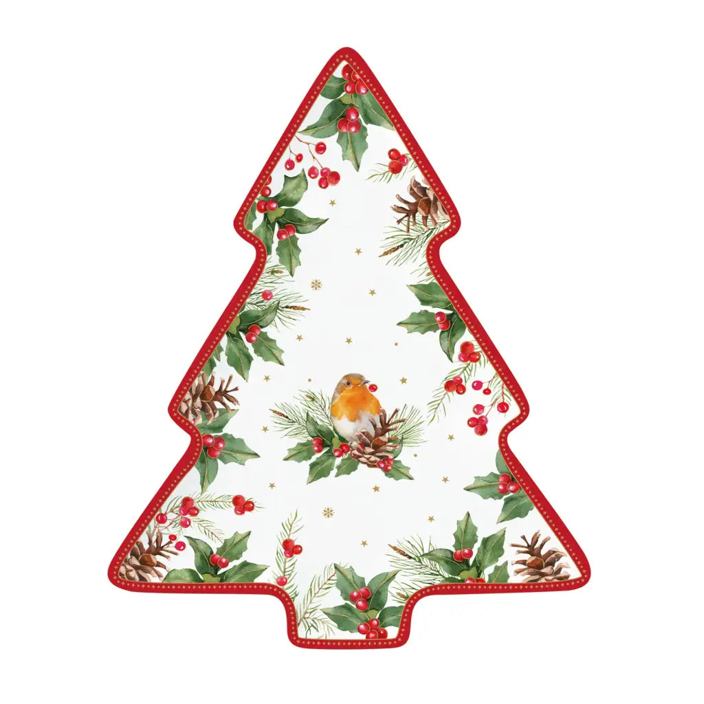 EASY LIFE | Vassoio sagomato ad abete in porcellana