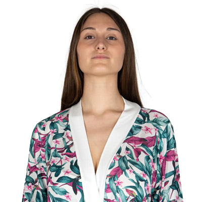 MARYPLAID - MARYHOME | VESTAGLIA DONNA A KIMONO CON CINTURA