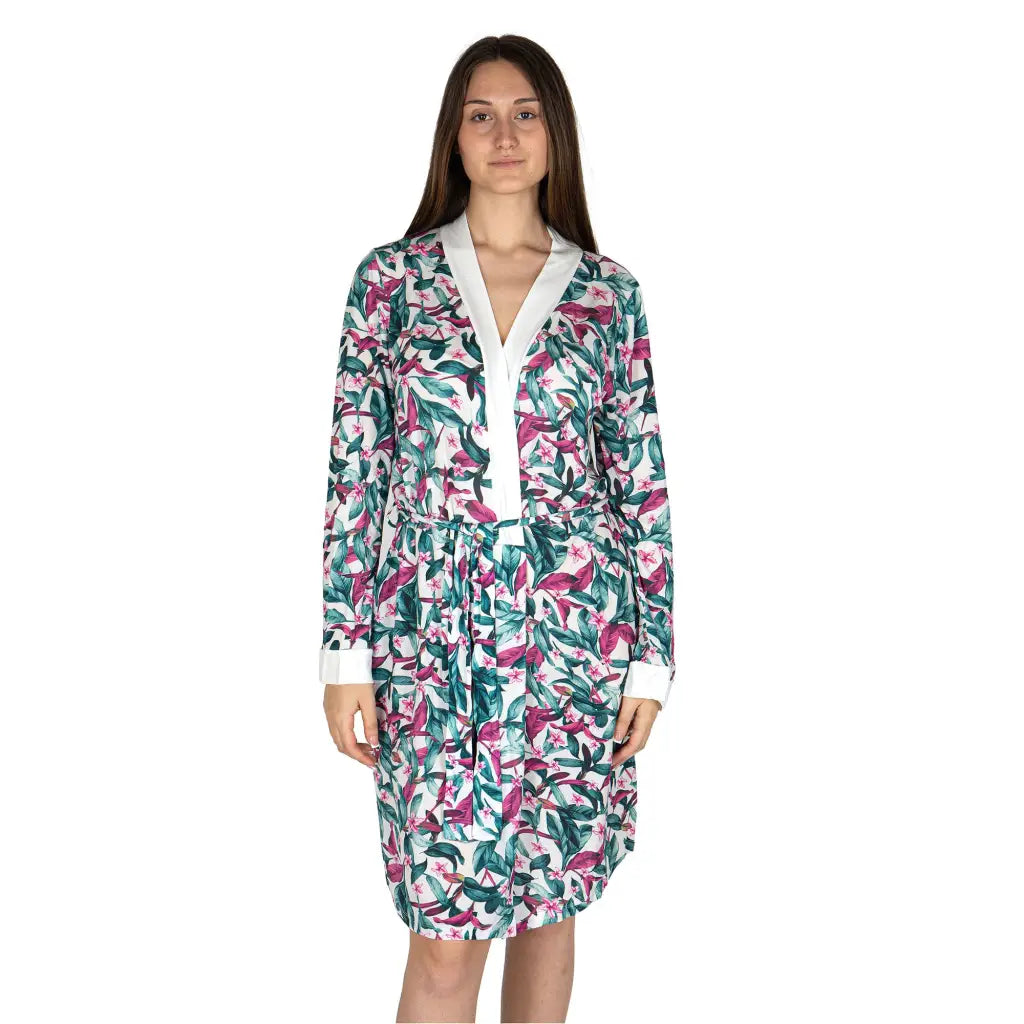 MARYPLAID - MARYHOME | VESTAGLIA DONNA A KIMONO CON CINTURA