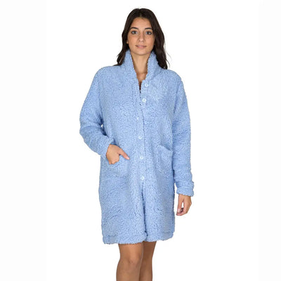 RAGNO | Vestaglia donna abbottonata in tessuto orsetto | 42