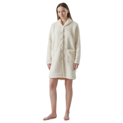RAGNO | Vestaglia donna abbottonata in tessuto orsetto | 42