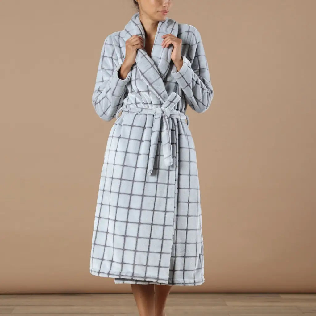 MARYPLAID - MARYHOME | VESTAGLIA DONNA LUNGA CON COLLO
