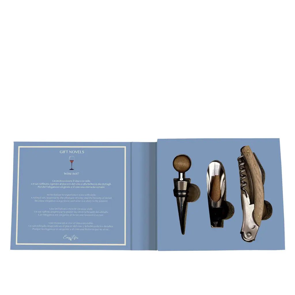 EASY LIFE | Wine not? Set per vino 3 pezzi Gift Novel