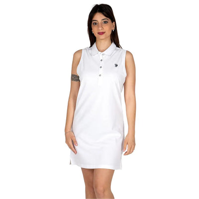 U.S. POLO ASSN. | Abito donna smanicato con colletto a polo