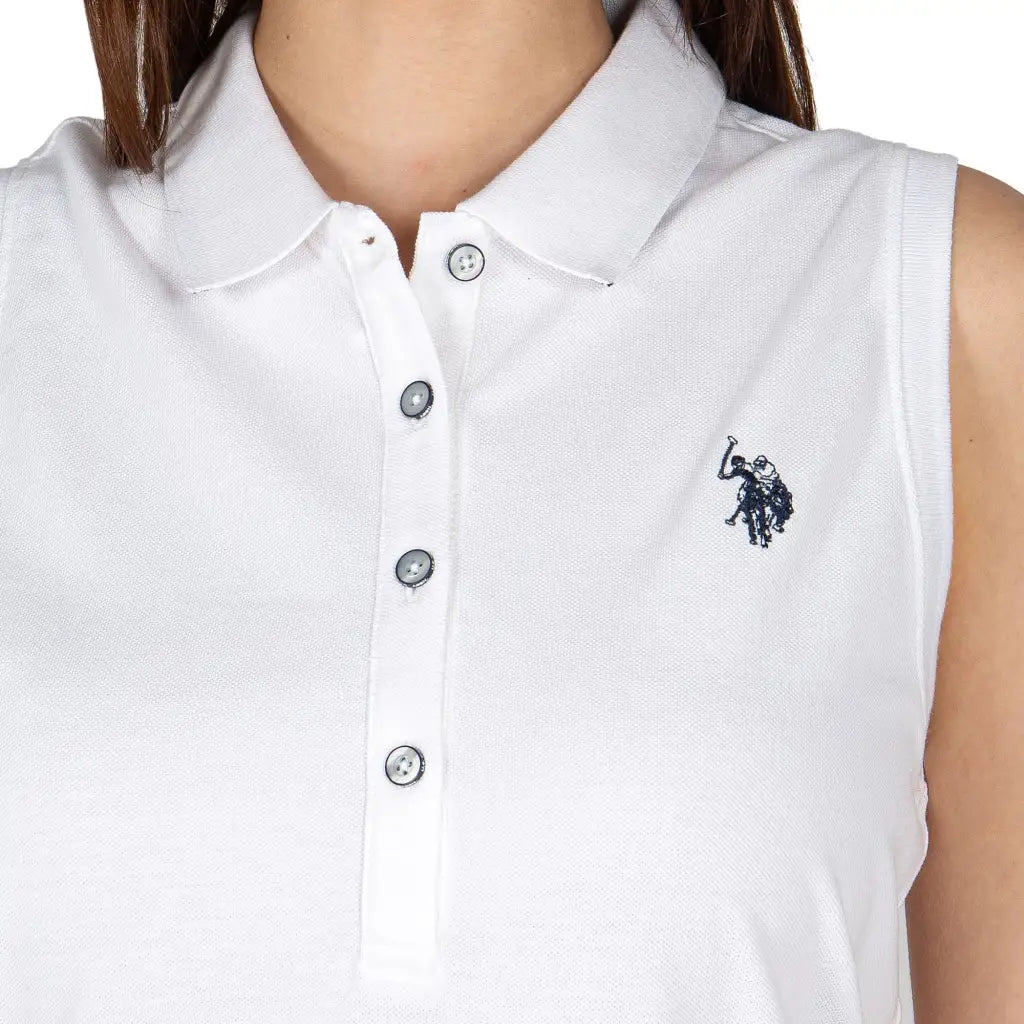 U.S. POLO ASSN. | Abito donna smanicato con colletto a polo