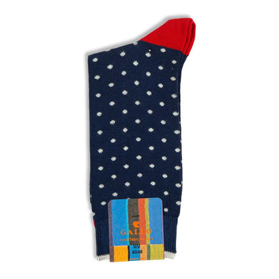 GALLO | Calzino corto uomo in fantasia Pois in cotone legg |