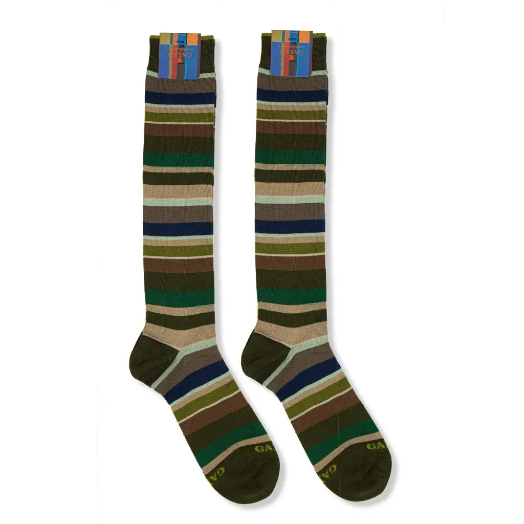 GALLO | Calzino lungo uomo in fantasia Riga Multicolor in