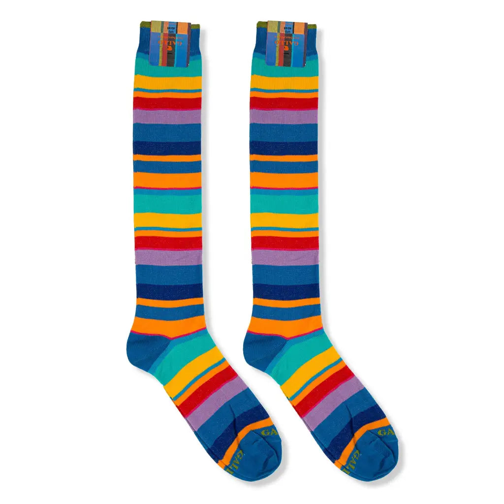 GALLO | Calzino lungo uomo in fantasia Riga Multicolor in