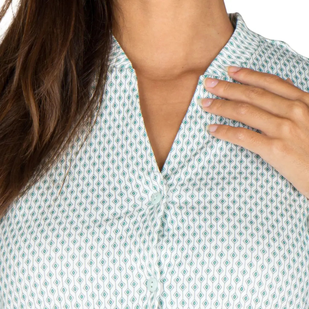 LINCLALOR | Camicia da notte donna aprta davanti a manica