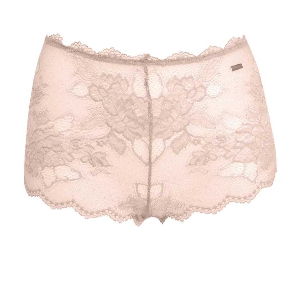 Mutande Shapeware A Vita Alta In Pizzo Beige Taglia M – Modellanti Anti-Rotolamento Con Sollevamento Fianchi, Biancheria Intima Confortevole - 5