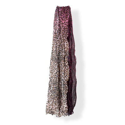 ZITA DEL FORTE | Foulard plissè in voile fantasia animalier
