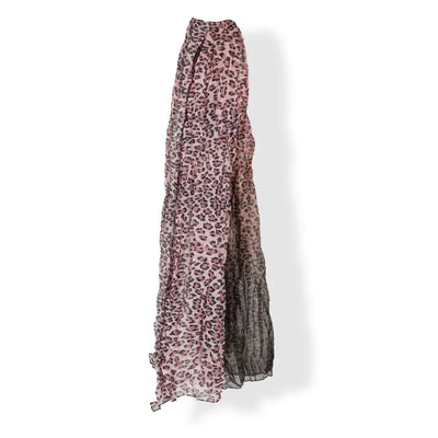 ZITA DEL FORTE | Foulard plissè in voile fantasia animalier