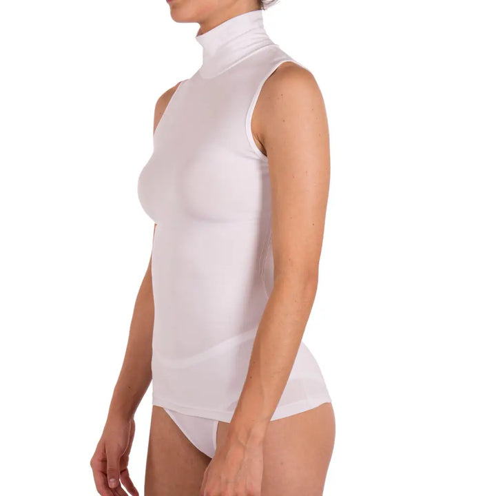 Maglia sottogiacca a lupetto smanicato donna in Modal di Mariotti Lab