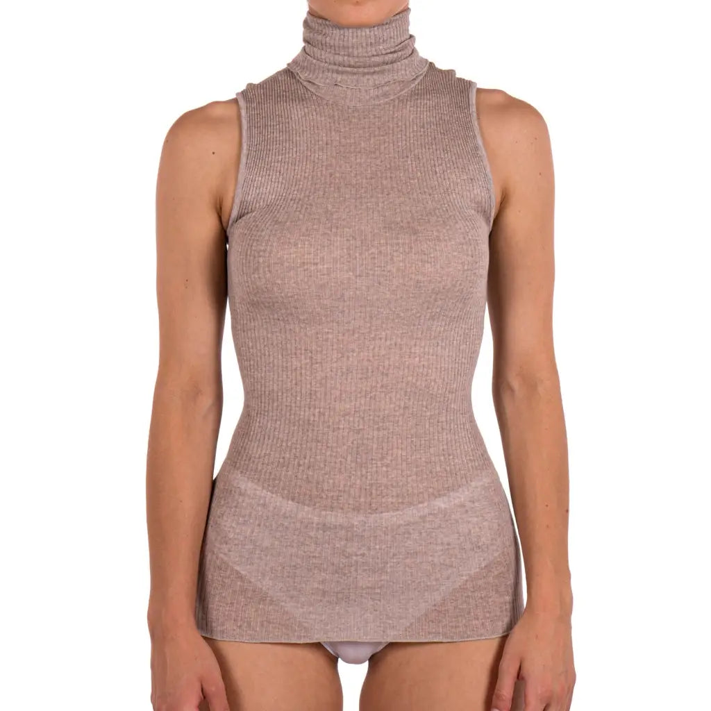 MARIOTTI LAB | Maglia sottogiacca donna a lupetto smanicato